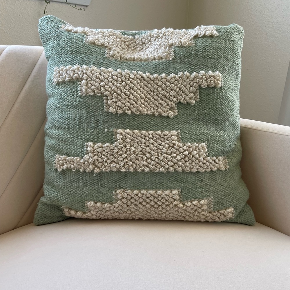 SOLD World Market indoor/outdoor geometric throw pillow